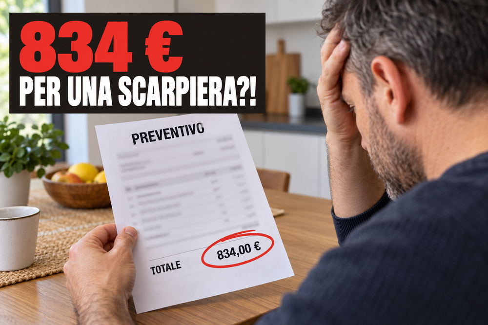 834 euro per una scarpiera su misura