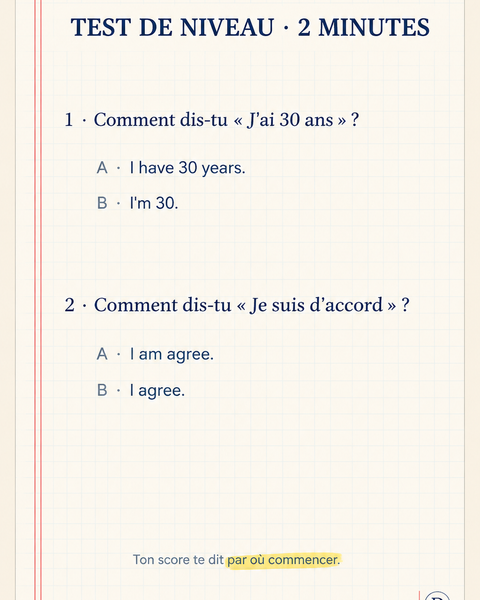 Le test de niveau